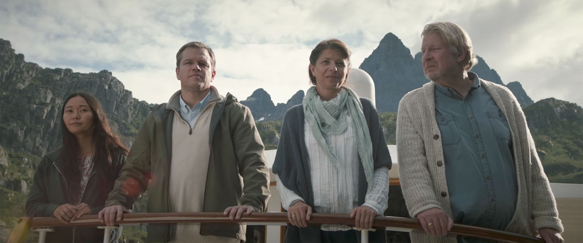 Photo of Matt Damon and Hong Chou in "Downsizing" 2017